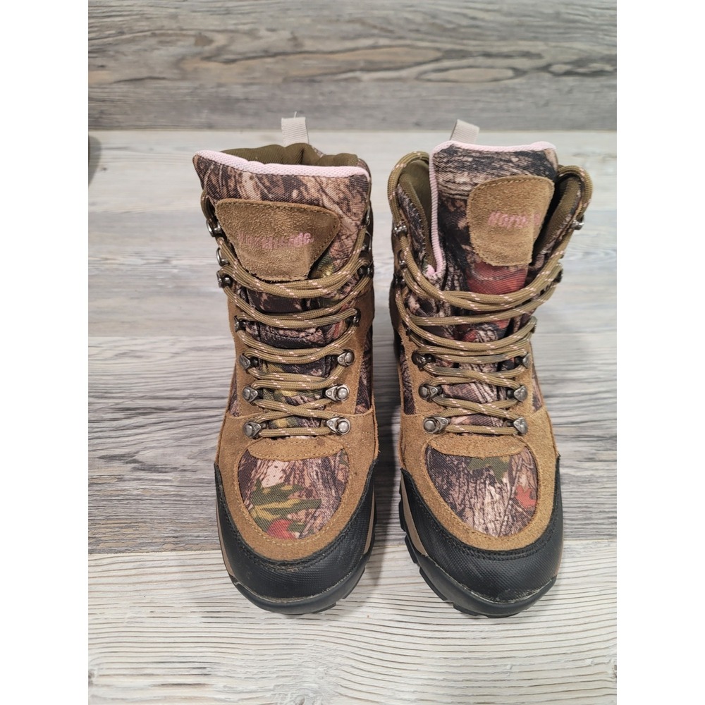 Northside Hiking Boots Thinsulate Ultra Womens 6 Camo Canvas Leather 400g